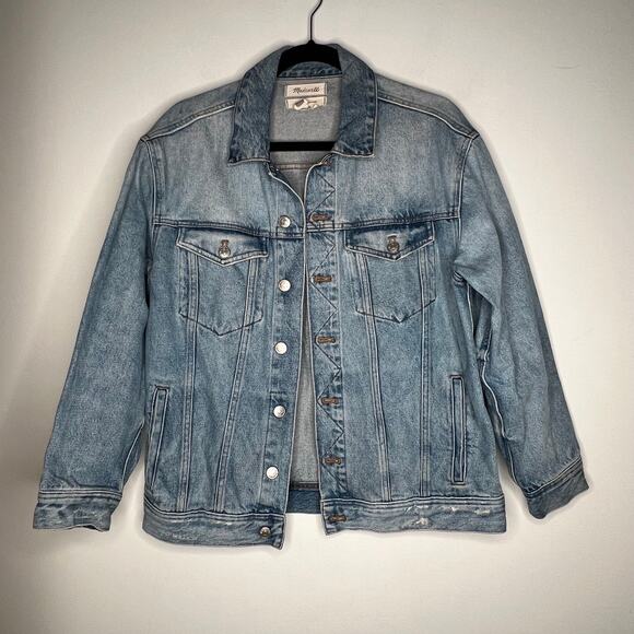 Madewell The Oversized Trucker Jean Jacket Size Small - Picture 2 of 9